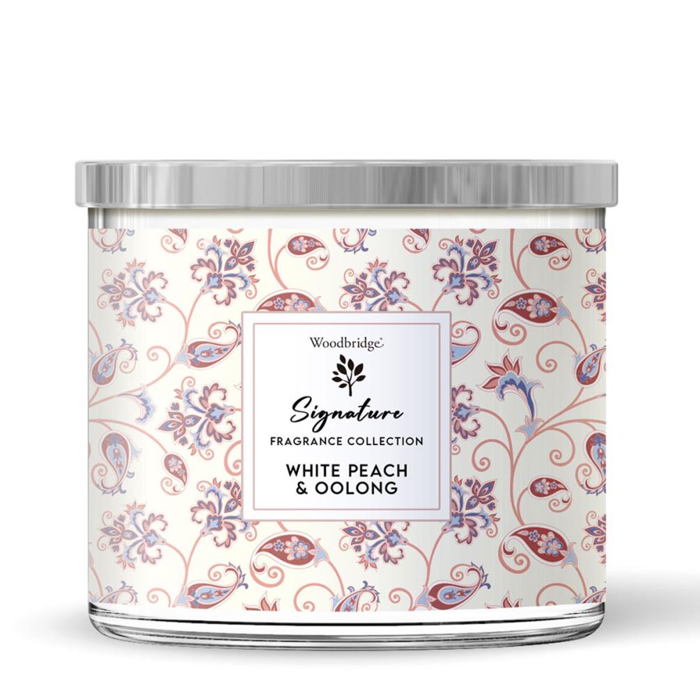 Woodbridge White Peach & Oolong Tumbler Jar Candle £13.49